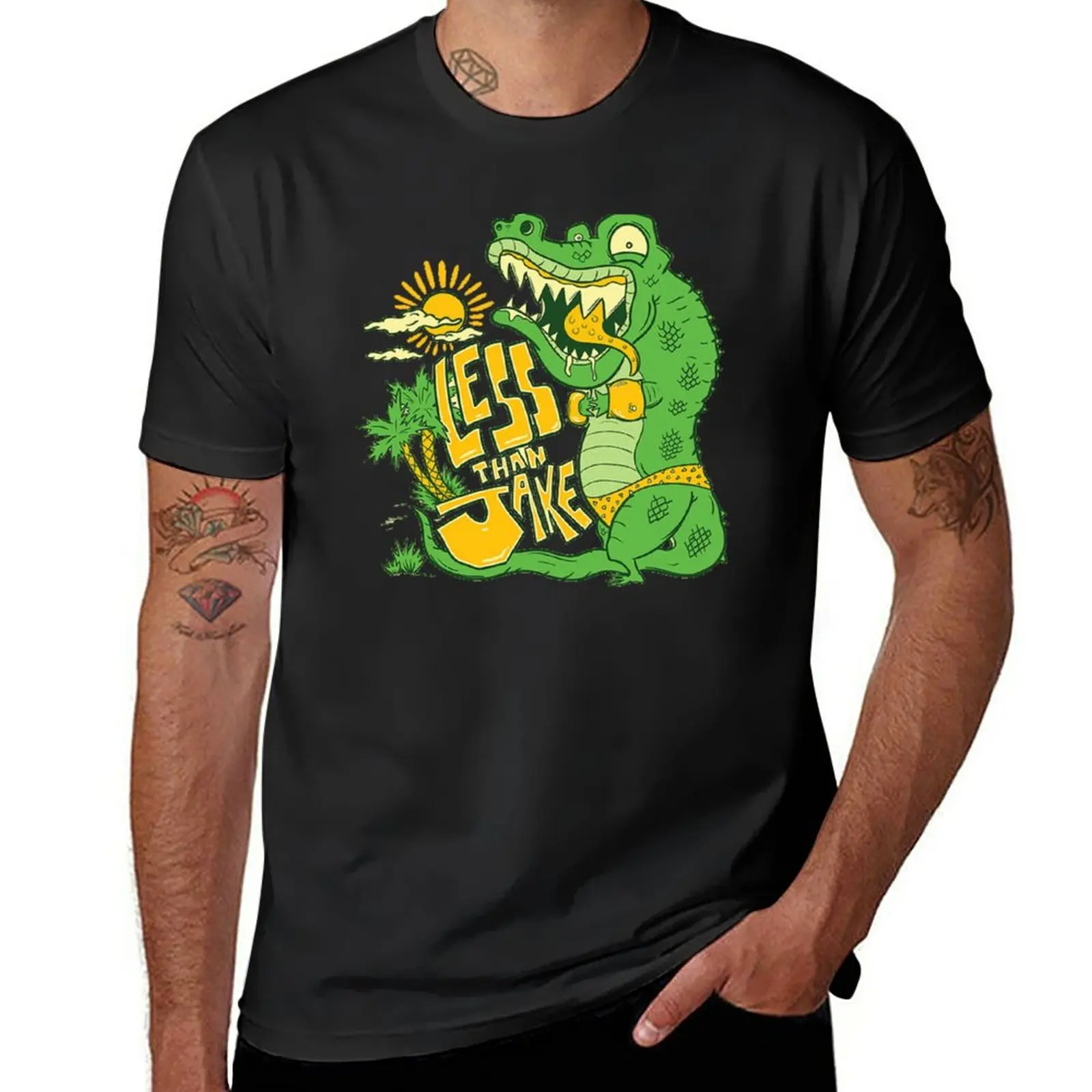 New crocodile T-Shirt Aesthetic clothing T-shirt short customized t shirts vintage t shirt plain white t shirts men