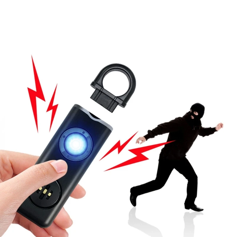 Self Defense Alarm Keychain Safe Sound Personal Alarm Emergency-Safety Siren 130dB Security Alarm Keyring with LED Light