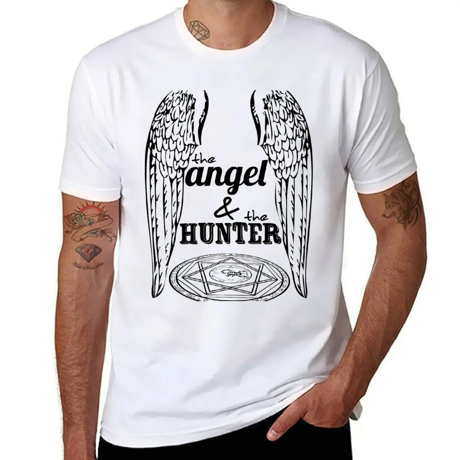 

The Angel & The Hunter T-Shirt t shirts for man slim fit man tshirt T-Shirt
