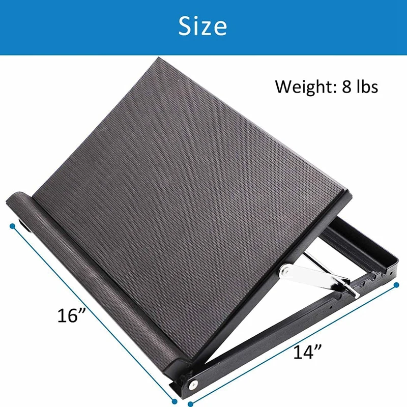 Professional Steel Slant Board With Heel Support & Movable Full Non-Slip Surface, Calf Stretcher,(500 LB Capacity)