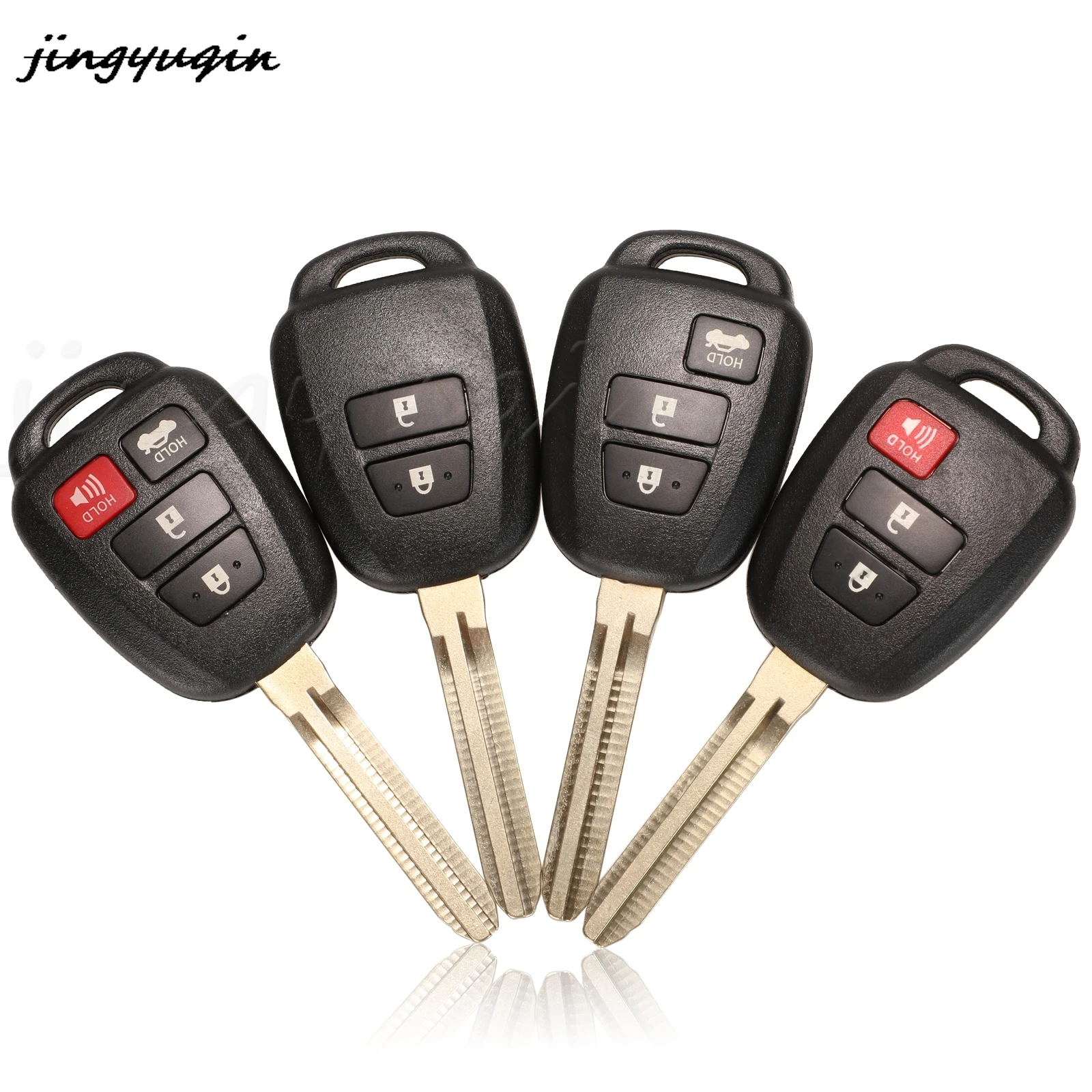 jingyuqin 2/3/4 Buttons Replacement Remote Car Key Shell Case Fob For Toyota CAMRY Corolla RAV4 Prius TOY43 Blade