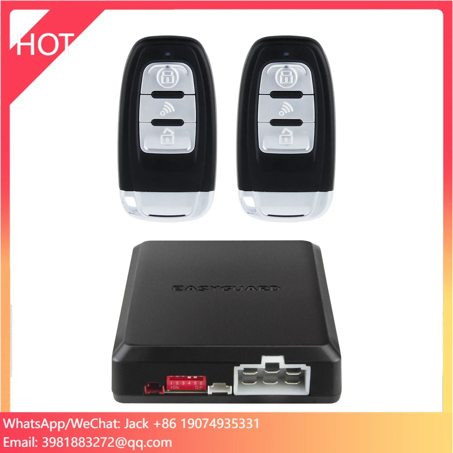 EASYGUARD Universal EC002-NS--NFC-AA PKE Car Alarm System Passive Keyless Entry & Remote Engine Start & NFC Lock Unlock