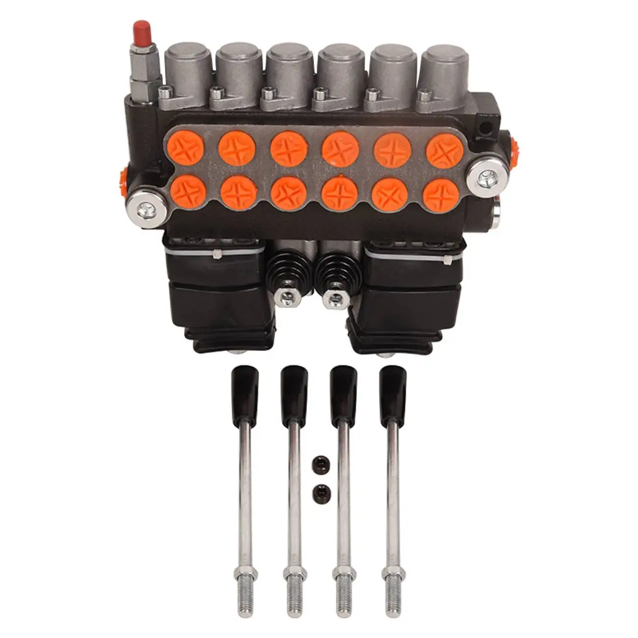 FREE SHIPPING New Hydraulic Backhoe Directional Control Valve W / 4 Joysticks 6 Spool 11 GPM