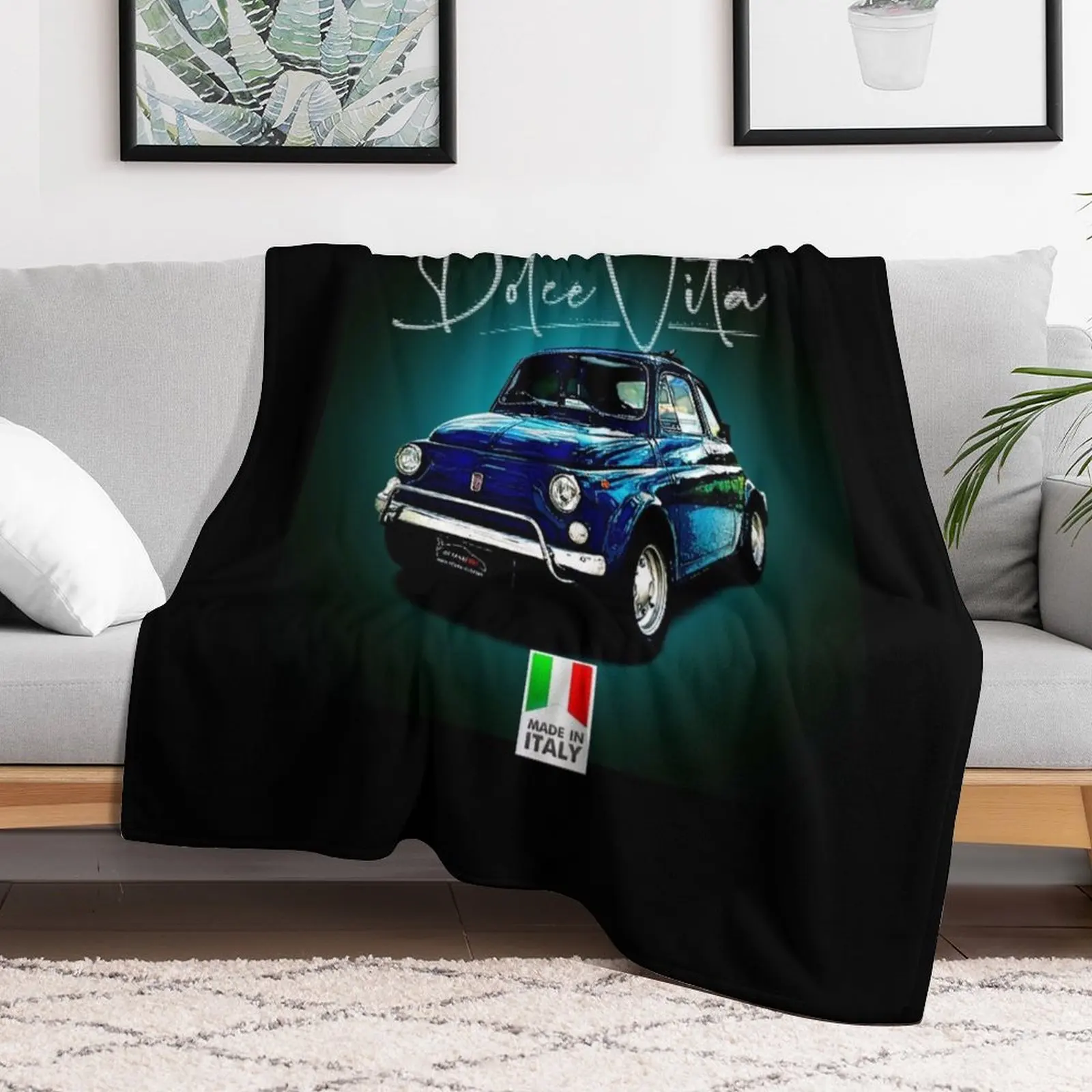 Fiat 500 Throw Blanket