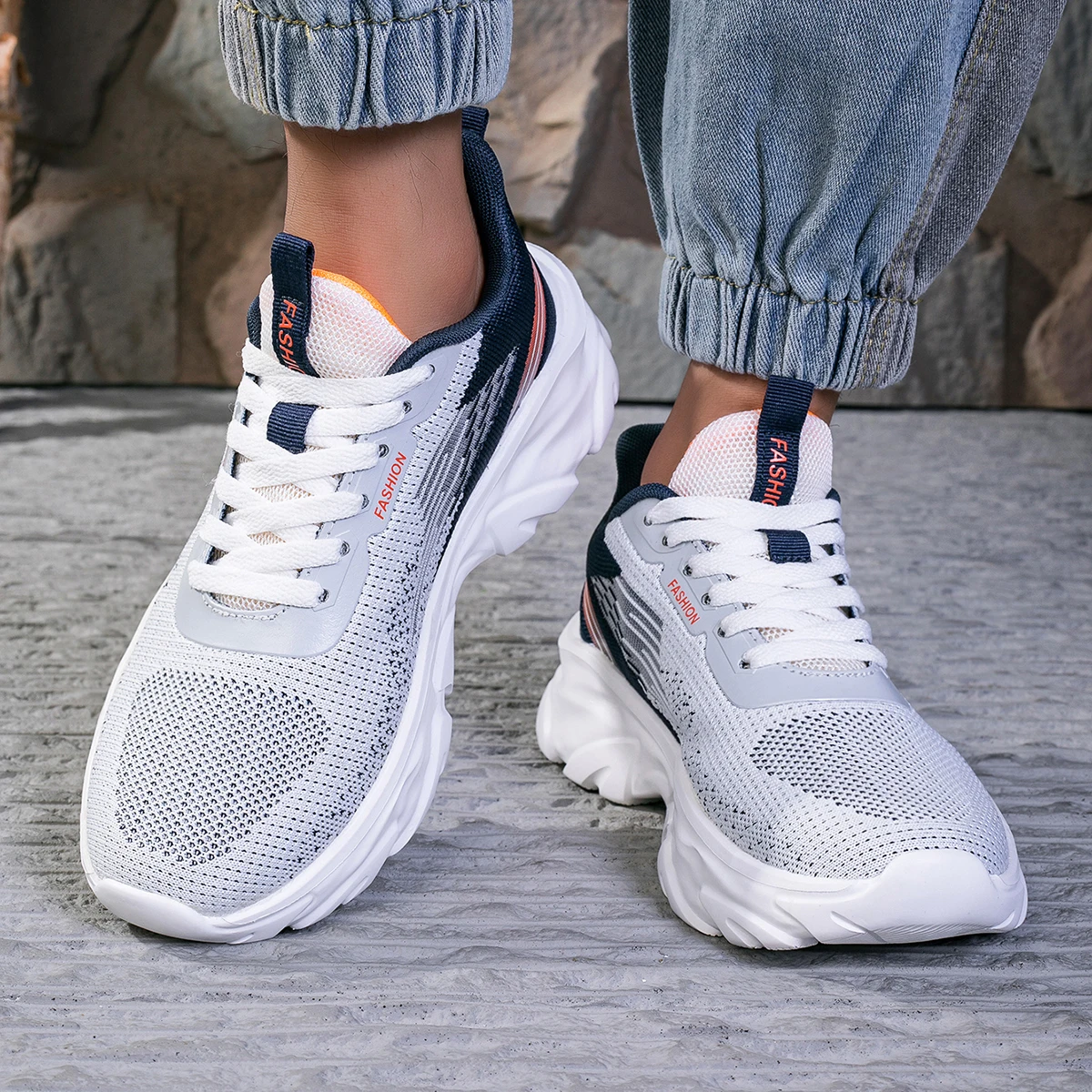 

Mesh Men's Shoes Breathable Fashion Versatile Non-Slip Platform Fashion Casual Sport Running Jogging Walking Tennis Footwear