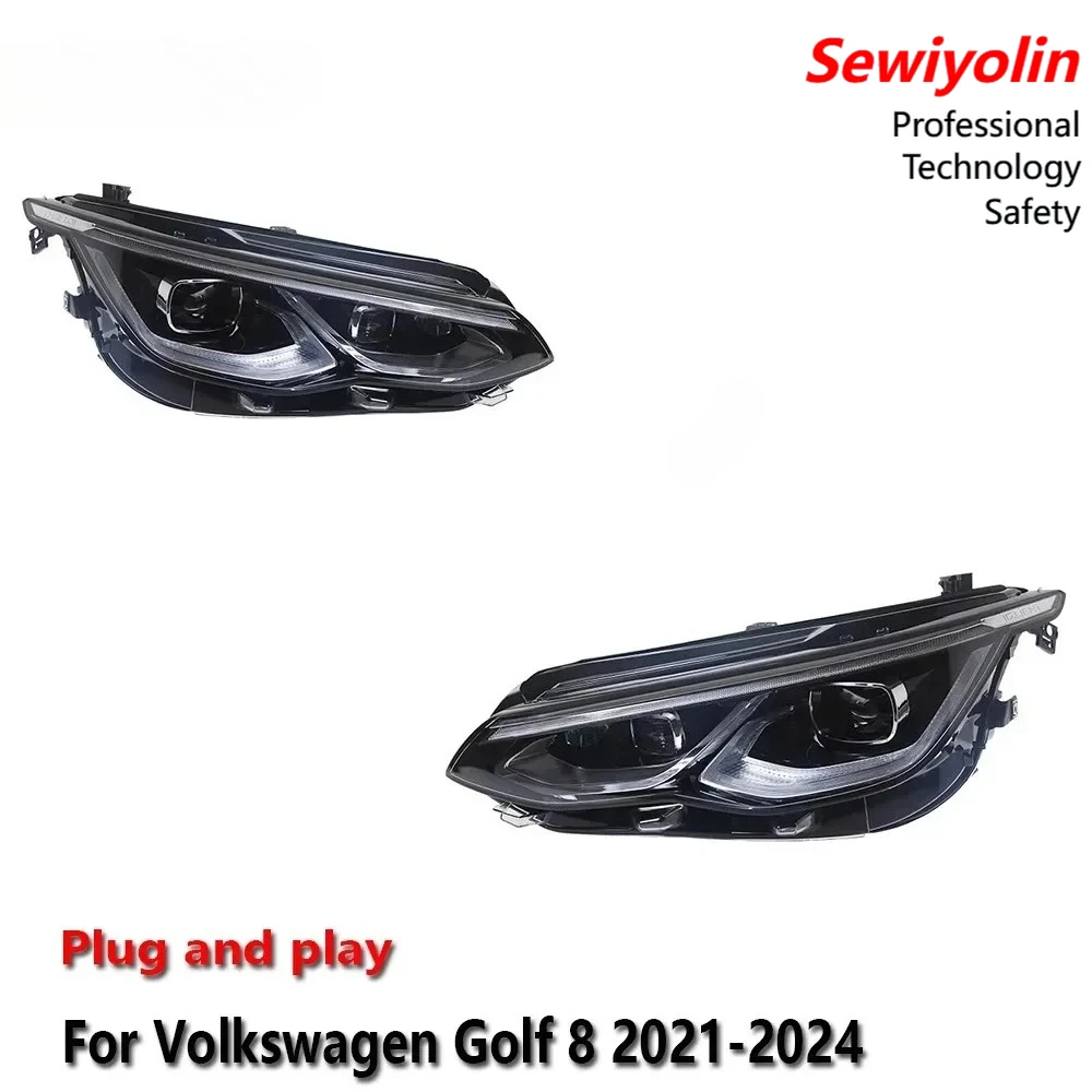 

Светодиодные аксессуары для модернизации фар для VW Golf 8 2021-2024: ДХО, стоп-сигнал, указатель поворота, подключение Plug and Play