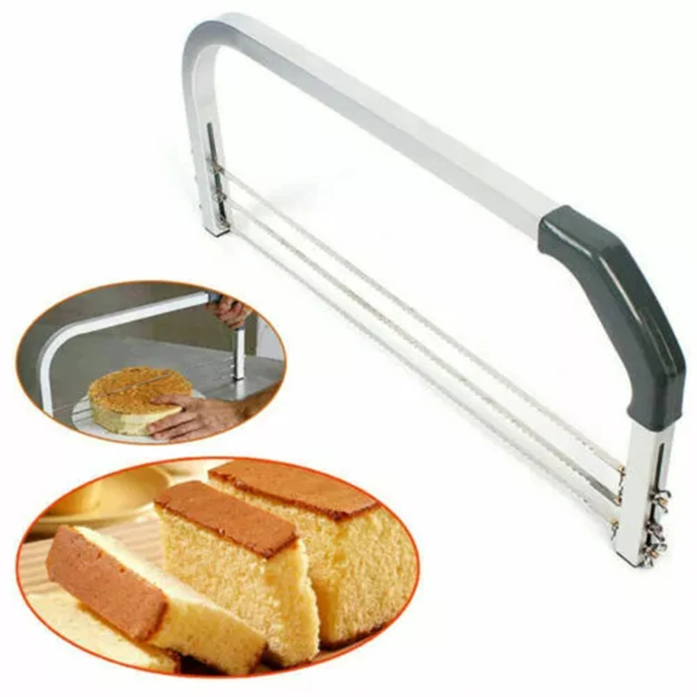 Multi-Layer Cake Cutter Cake Leveler With 3 Adjustable Cutting Wires And Measuring Guide Cake Cutter Baking Tool