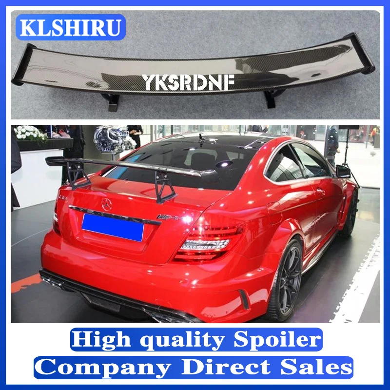 C CLass W204 C63 coupe carbon fiber black series trunk spoiler rear wing fit for C63 spoilers C63 2/4 DOOR 2007-2014