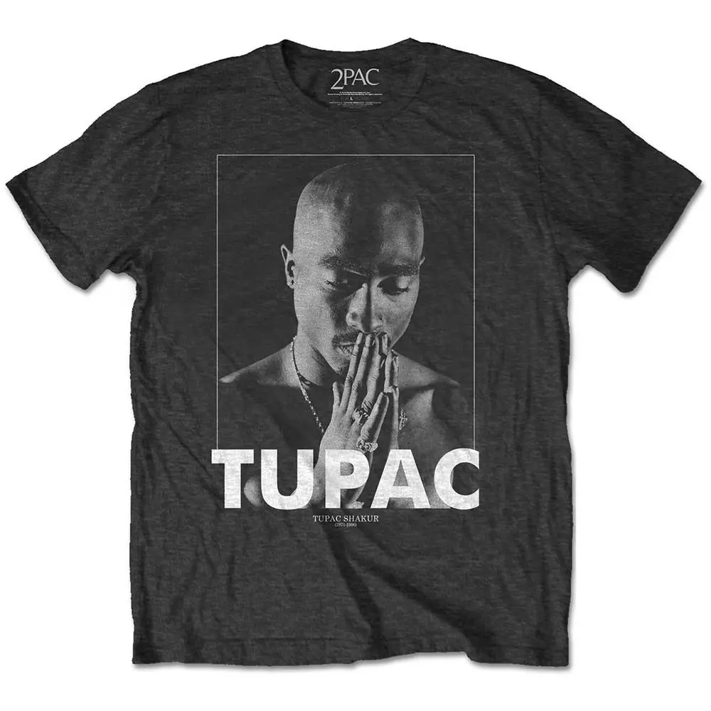 Tupac Praying   Anime pattern for both men and women High quality cotton Short Sleeves  Graphic T-shirts  Men Clothing W