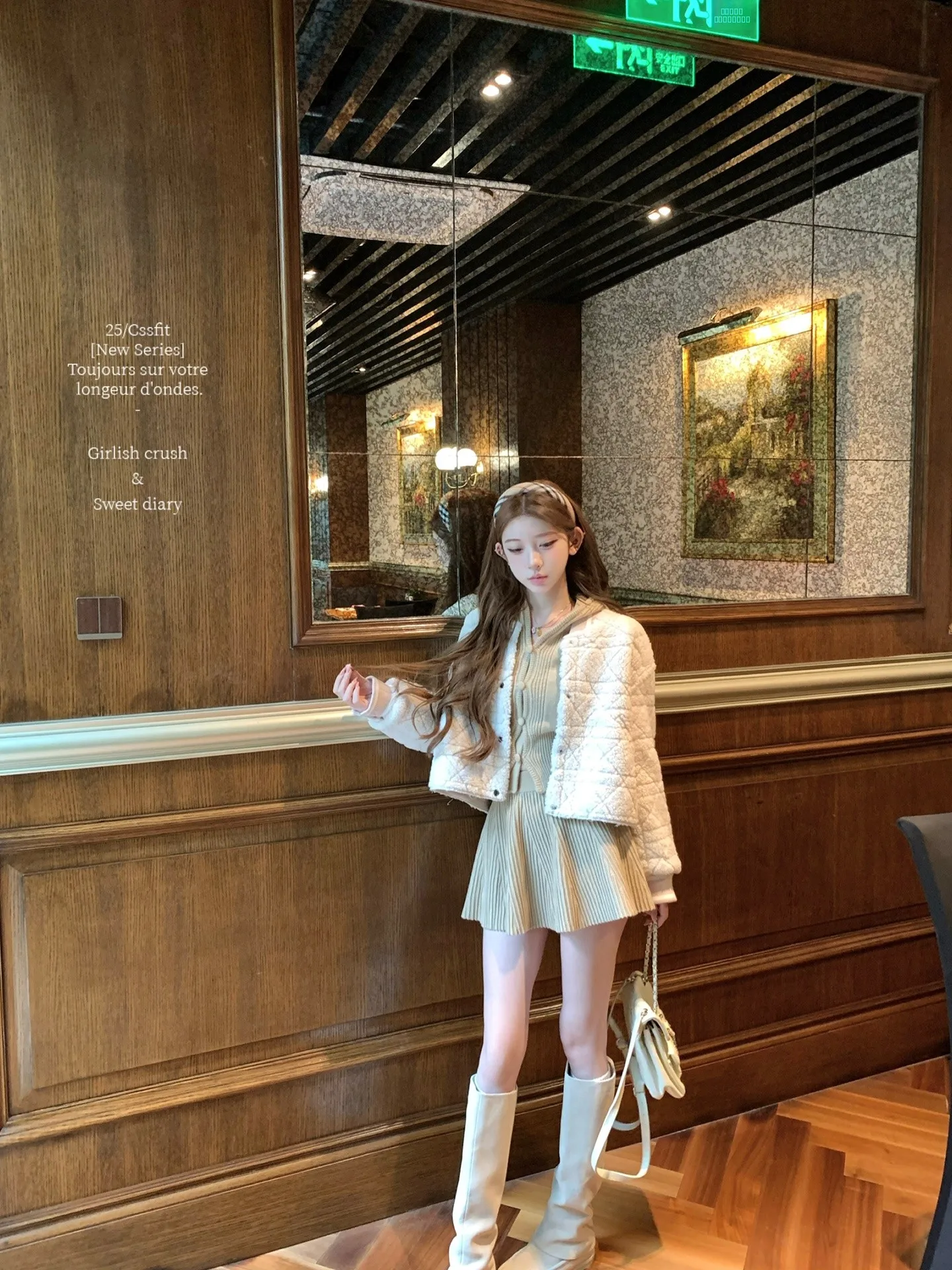 

Женское пальто Cleanfit с двусторонним использованием, замшевое, с мехом ягненка, стеганое, с узором «Снежная гора и пион»