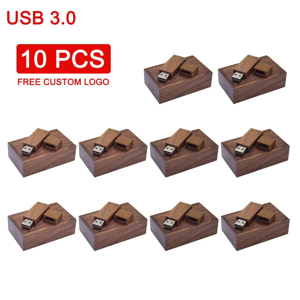 

Набор из 10 флеш-накопителей USB 3.0 в деревянной коробке, 128 ГБ, с возможностью нанесения логотипа, 64 ГБ, высокоскоростные флешки, 32 ГБ, 16 ГБ, 8 ГБ, 4 ГБ