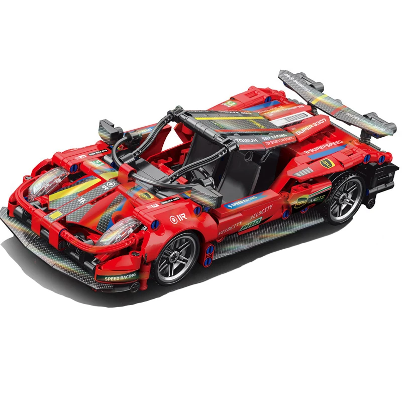 Pull Back Function City Speed Champion Sports MOC Building Blocks Model Racing Car Brick Educational Brick Toy Gift for Man Boys