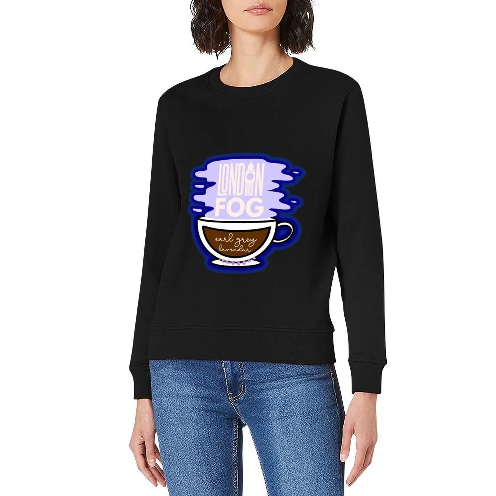 لندن الضباب لطيف فنجان الشاي الخزامى لاتيه البلوز الرجال العرق قميص مجموعة الخريف الشتاء الملابس رياضية البلوز الرجال