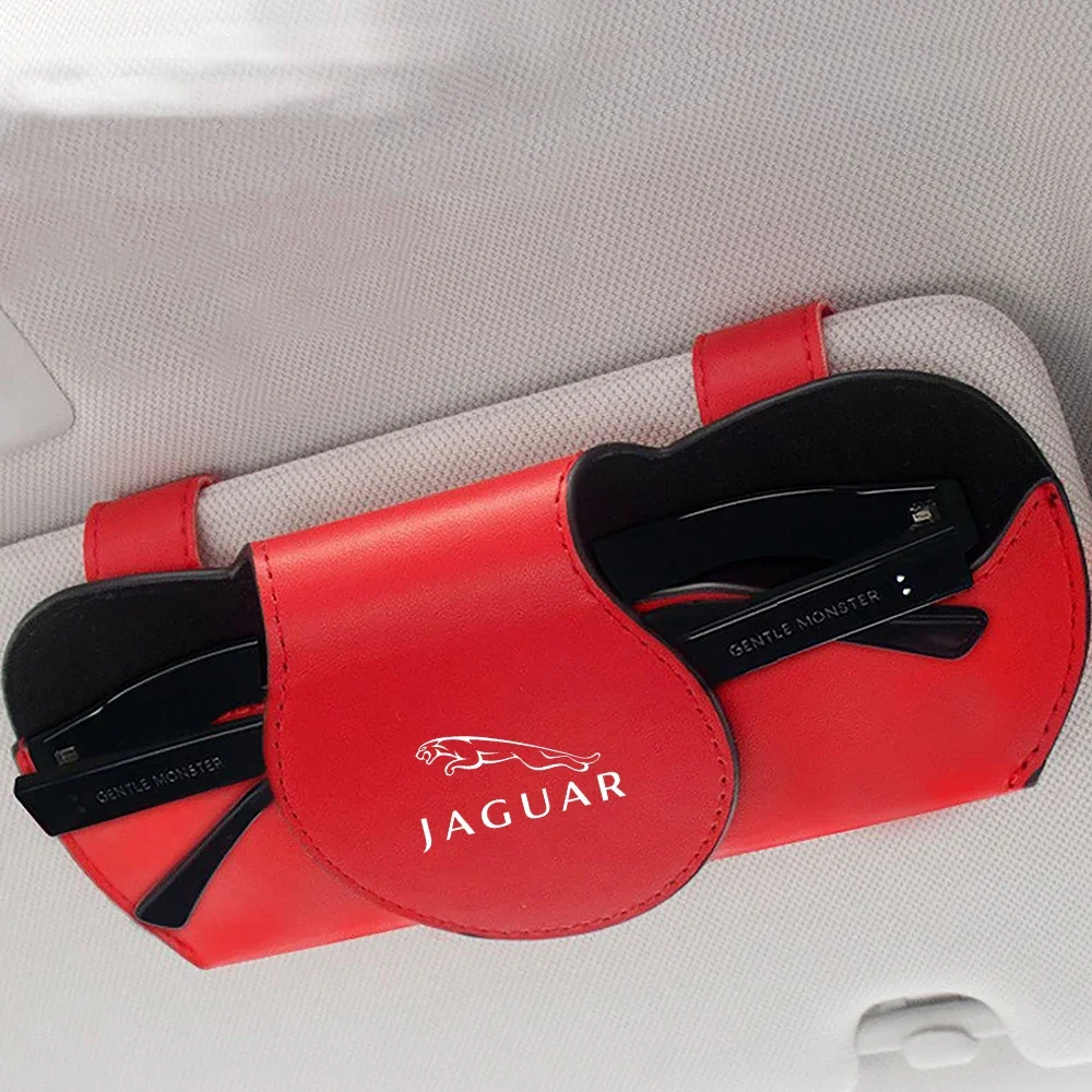 Car Glasses Case Auto Sun Visor Glasses Sunglasses Clip Card Ticket Holder for Jaguar XF XJ XJL XE XKR XK E F I PACE JS R sport