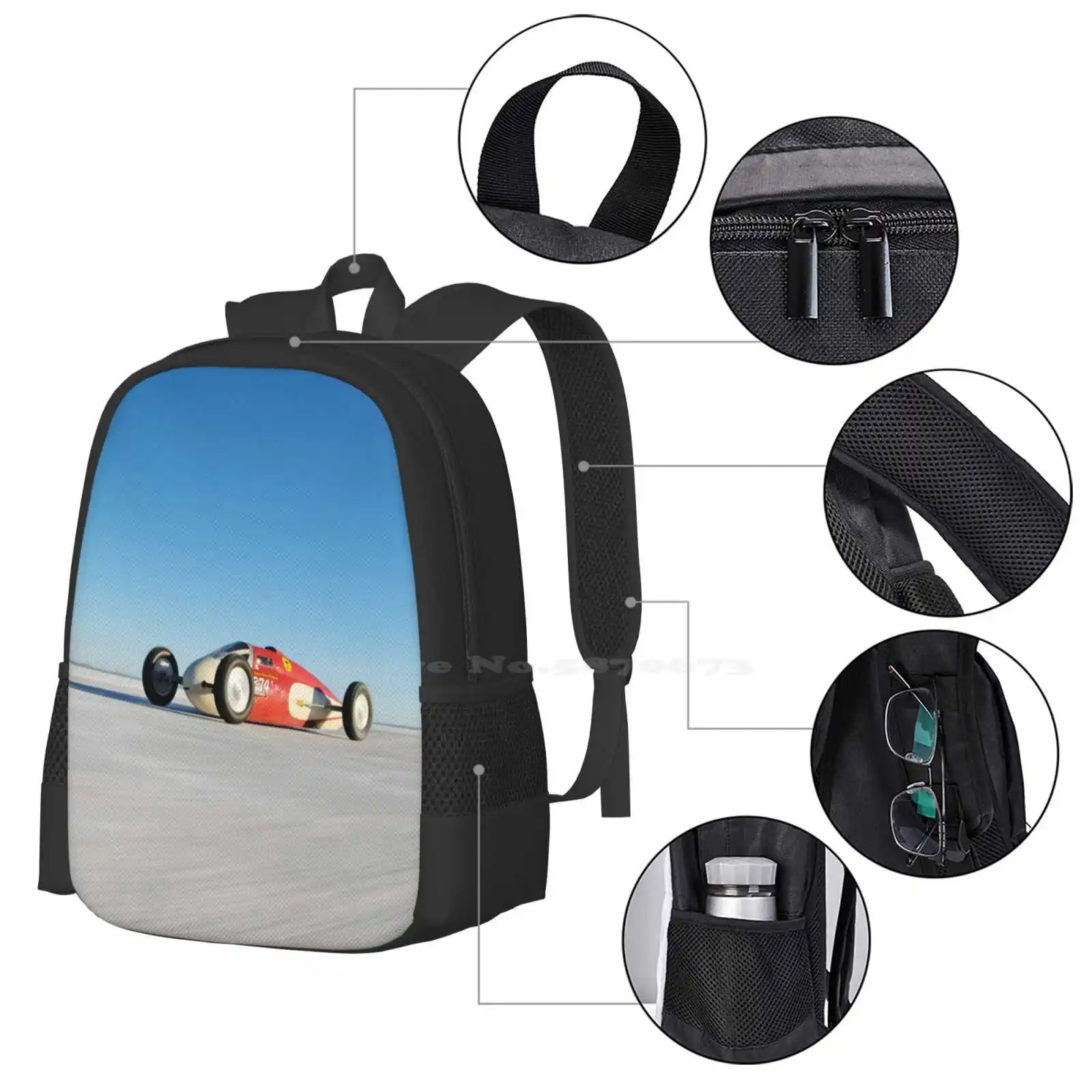 Geist des Sonnenscheins bei Vollgas Mode Muster Design Reise Laptop Schule Rucksack Tasche Bauch Tank Geist des Sonnenscheins