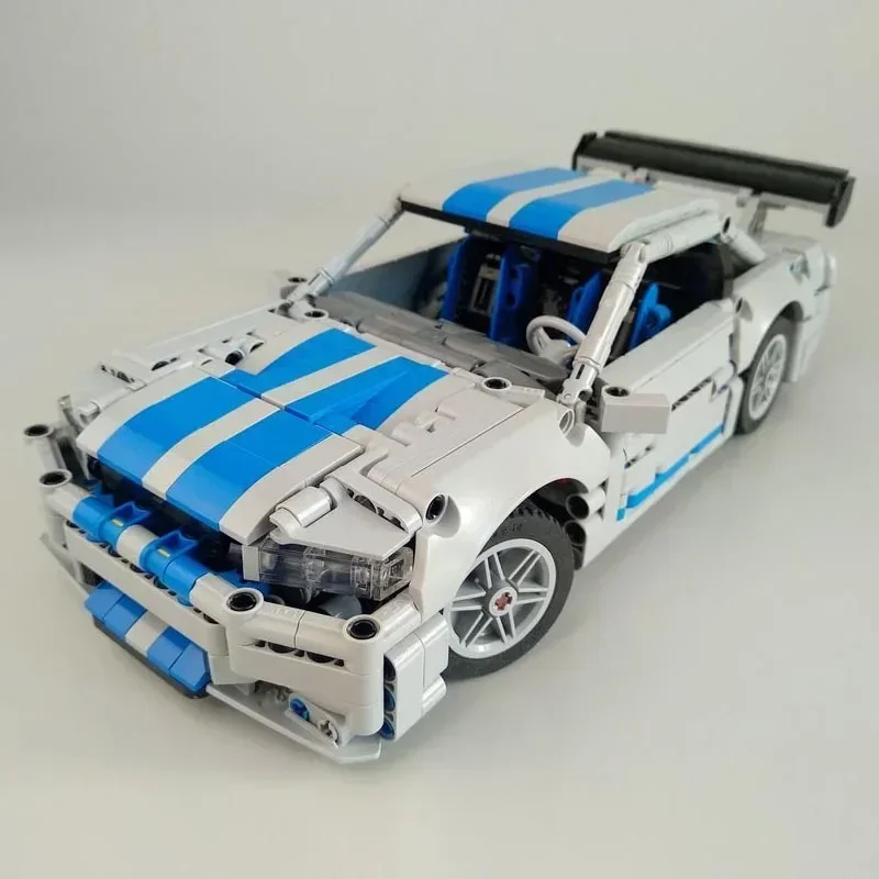 New Moc 1:8 Scale Skyline GT-R R34 Supercar Racing Car Vehicle Sport Model Buiding Block Bricks Toys for Kids Birthday Gifts Boy