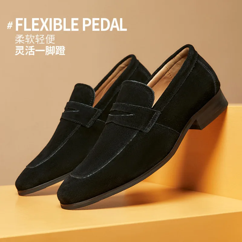 New Minimalist Suede Business Formal Men's Leather Men's Vulcanize Male Shoes Adult Casual Shoes Men‘s Boots Loafers Men‘s Shoes