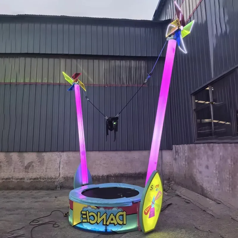 Mini Składana Trampolina Bungee Hot Sale Plaza, Montowana na Przyczepie, Przenośna, Elektryczna, Lateksowa, Metalowa