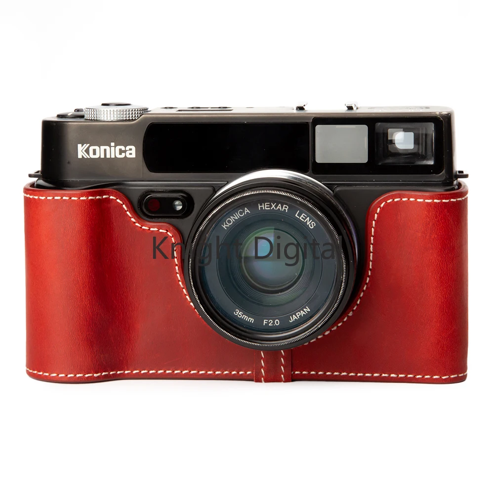 Handmade Genuine Leather Camera Half Case Protective Cover Bag Camera Base for Konica Hexar AF A-f Protective Sleeve Body Box
