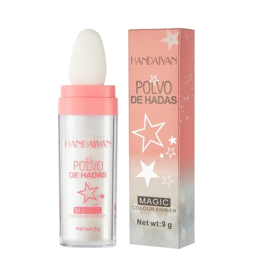 Heallor-Poudre blanche scintillante pour le visage et le corps, surligneurs dégradés, baguette scintillante, illuminateur cosmétique, maquillage bronzant