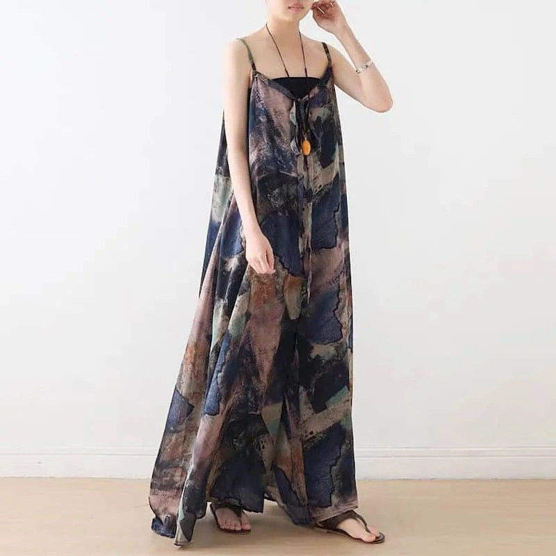 

Oversized Jumpsuits Women Loose Sleeveless Playsuits Casual Korean Style Elegant Wide Leg Pants One Piece Outfit Women Clothes