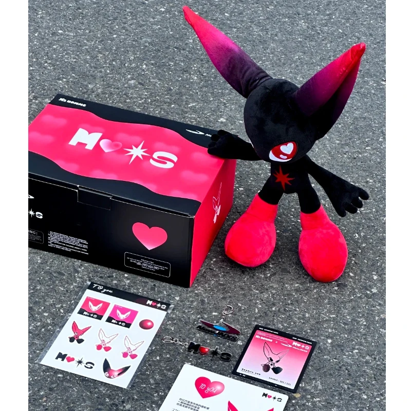 

Moos Black Red Plush Doll Companion Doll Anime Figure Cute Couple Doll Home Decoration High Cost Performance Festival Gifts