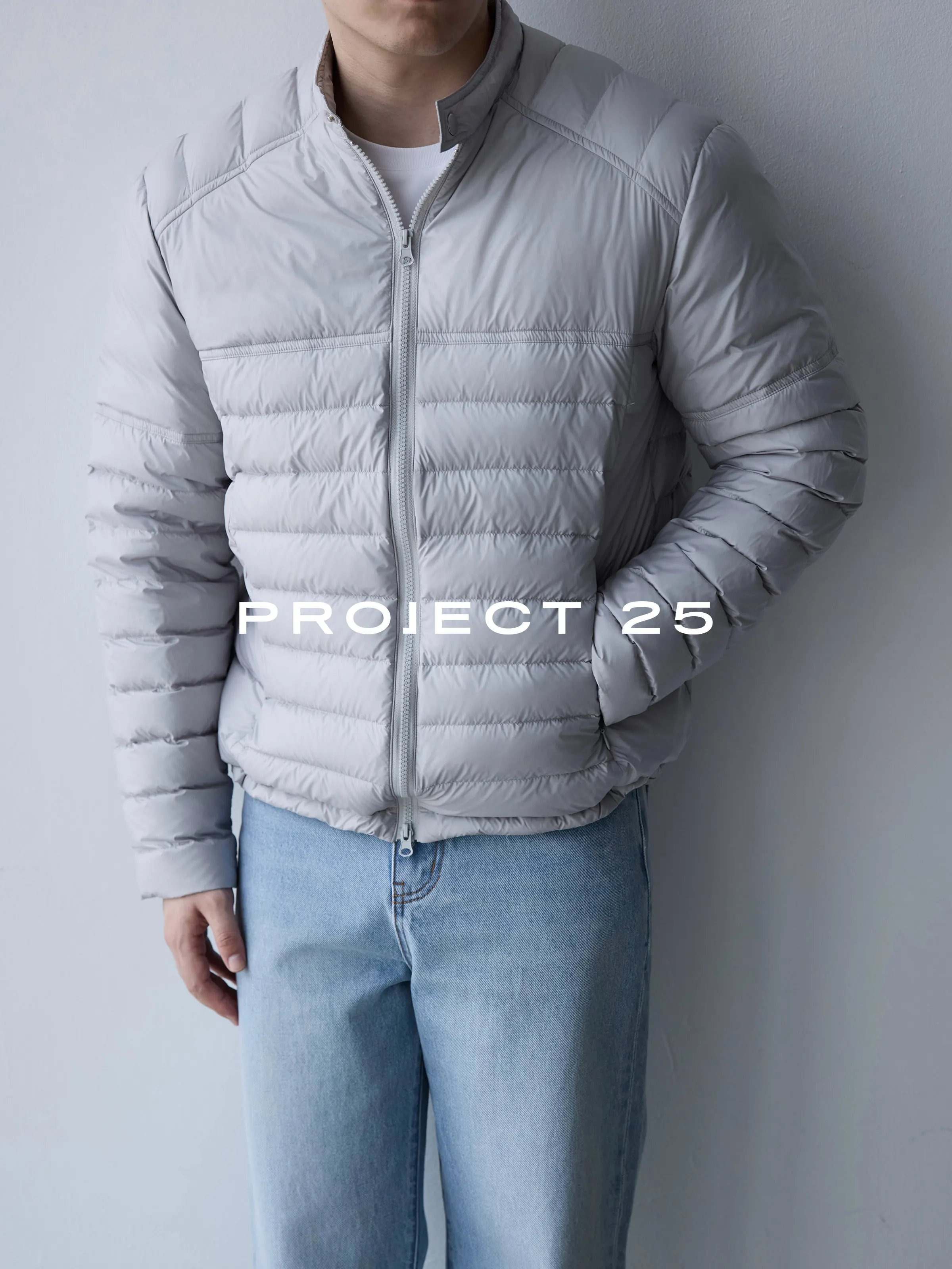 Picture 4: PROJECT 25 New Men's Lightweight Thermal Stand Collar Down Jacket 3-Proof Fabric Urban Commuting Casual Short Winter Outerwear