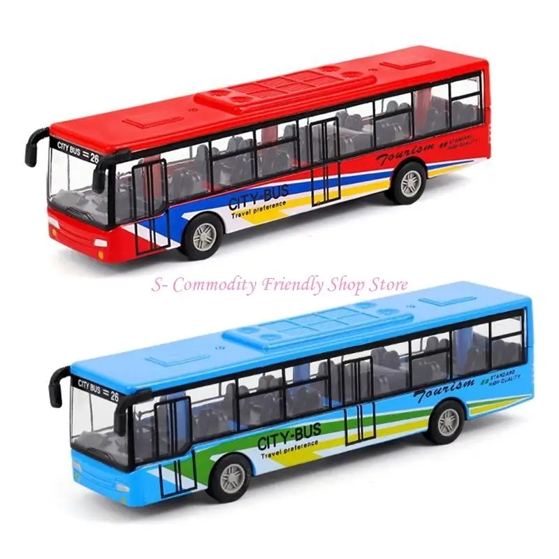 85ae Cool Simule juguetes autobuses calidad con acción retroceso para niños