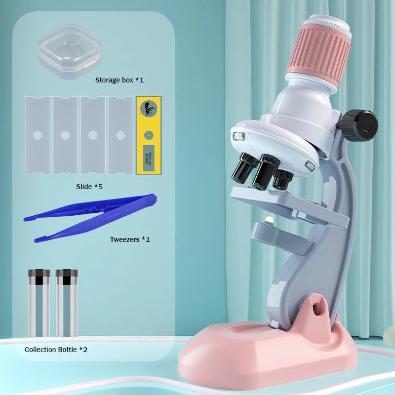 Children's microscope 1200 times professional scientific equipment biological experiment set Portable junior high school version