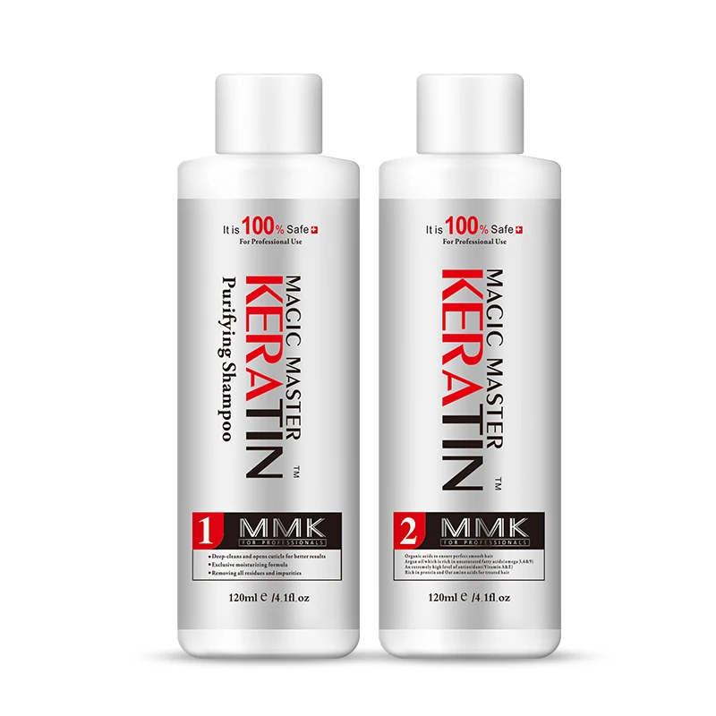 Magical Treatment Free Comb&120ml Magic Master Keratin Without Formalin Hair Treatment+Purifying Shampoo Hair Care Set