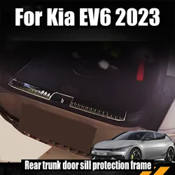 For Kia EV6 2023 Stainless steel trunk with built-in threshold protection frame