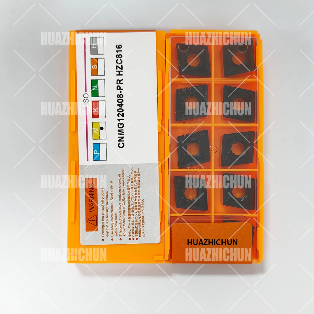 

HUAZHICHUN CNMG 120408-PR HZC816 карбидные токарные резьбовые Токарные Вставки для резьбы поворотный держатель инструмента