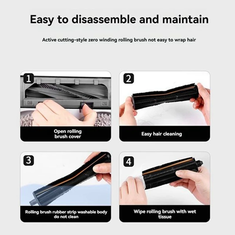 Roller Brush And Removable Brush Assembly For Dreame L10s L10 L20 X30 X40 Ultra Vacuum Cleaner Replacement Parts