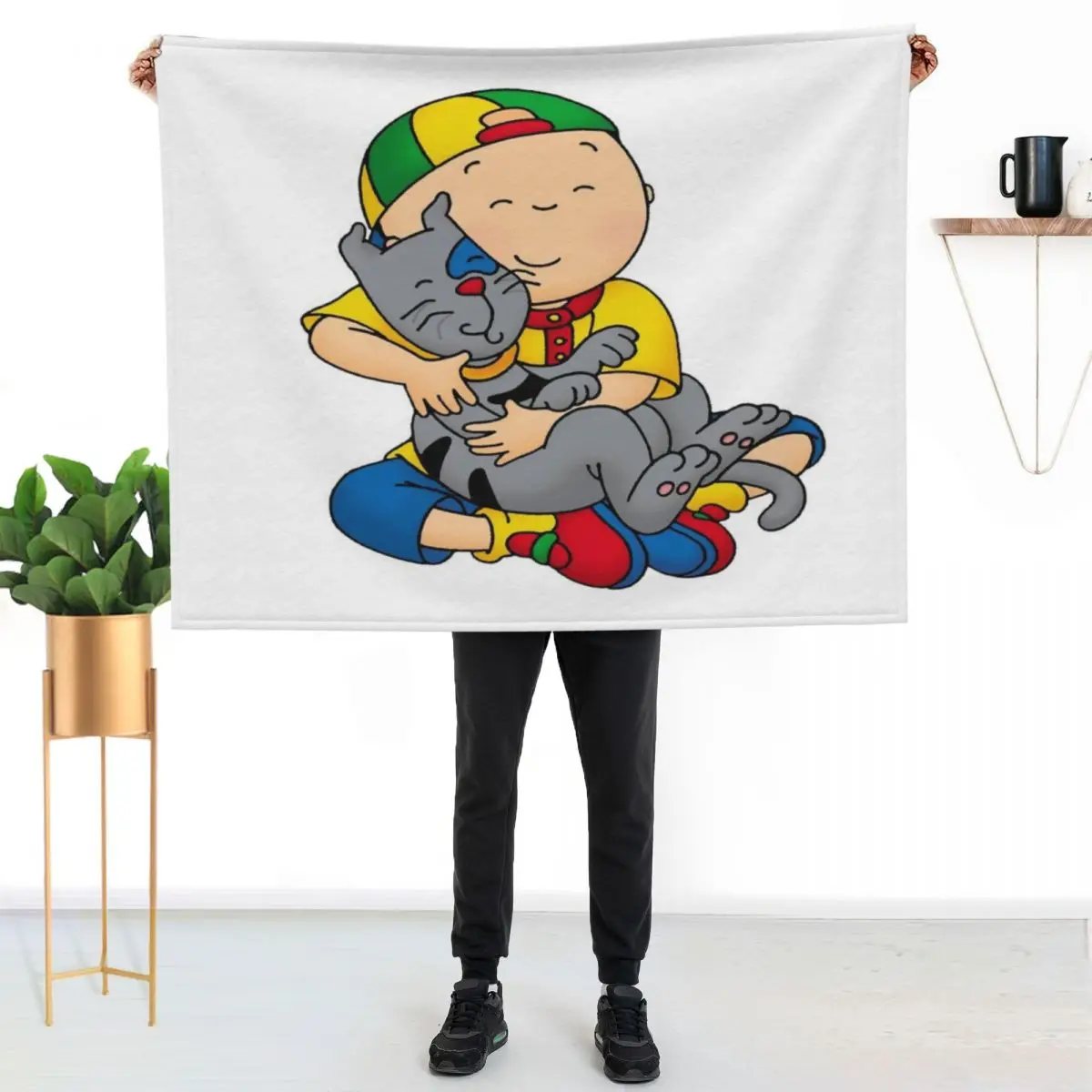 

caillou, caillou and dog Throw Blanket Elegant Warm Throw Blanket for Hotel Home