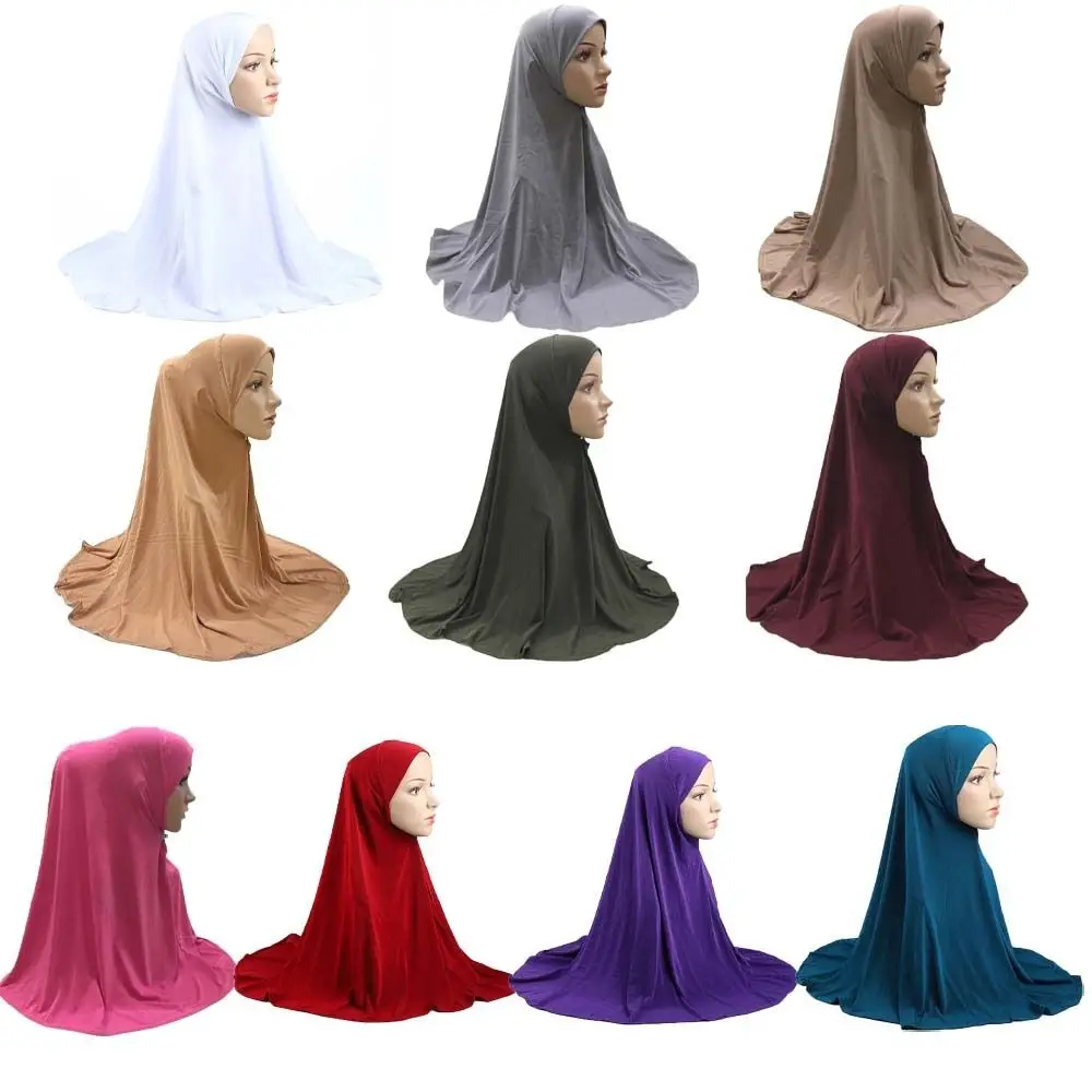 Full Cover Muslim Headscarf Head Cover Shawl Wrap Neck Muslim Hijab Scarf Hats Turban Caps for Women Simple Islamic Underscarf