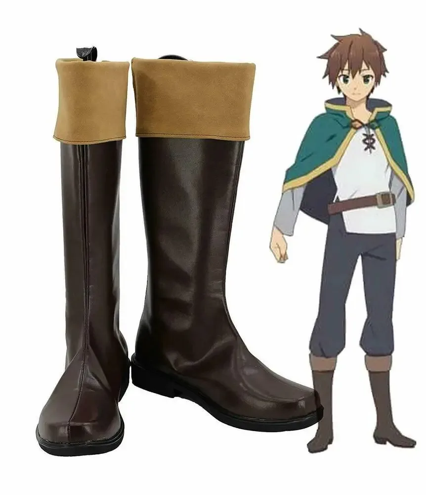kazuma-sato-konosuba-god's-blessing-on-this-wonderful-world-chaussures-de-cosplay-bottes-accessoires-jeu-anime-halloween