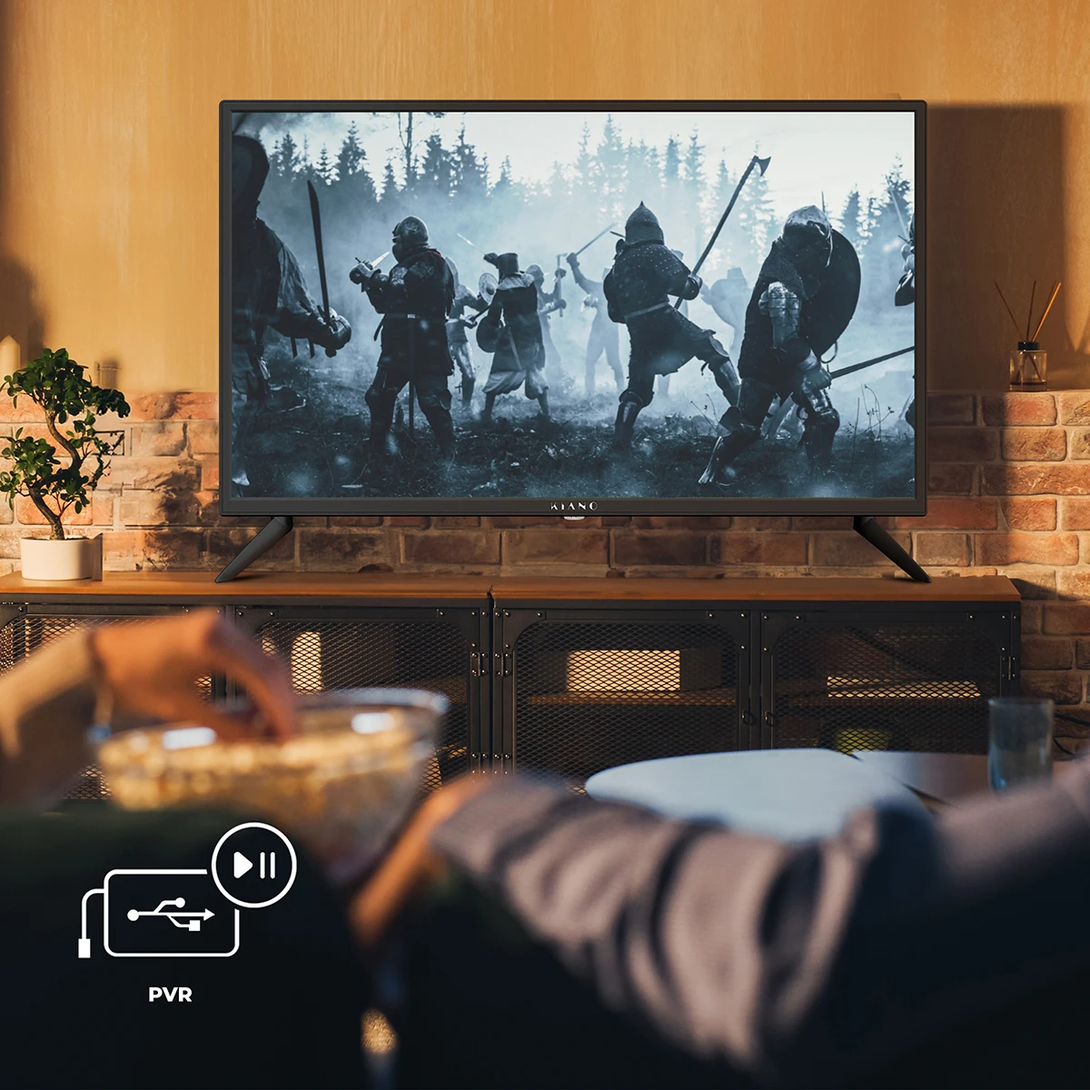 تلفزيون LED Kiano SlimTV 32 HD جاهز HDMI USB PVR مسجل HD صورة