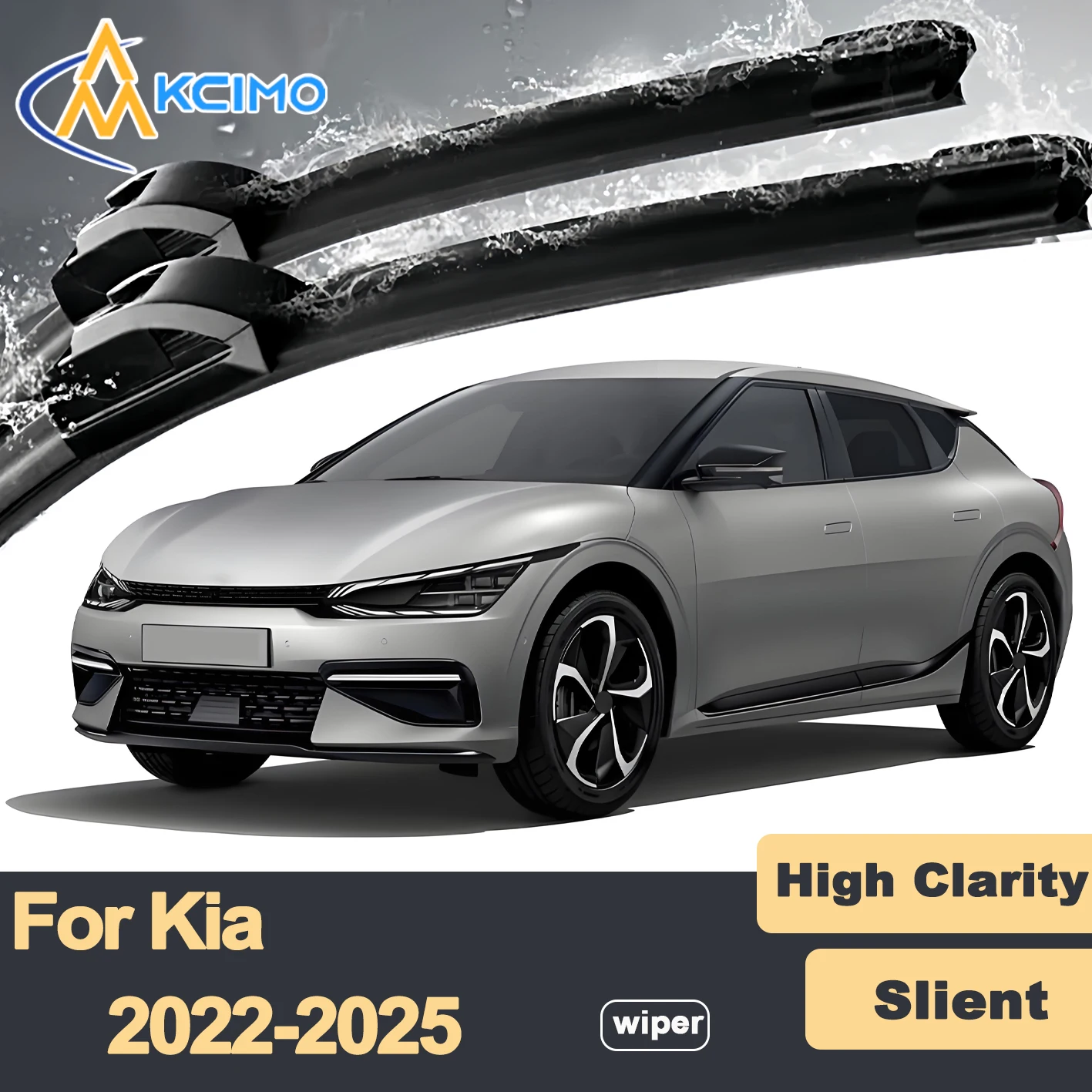 

Premium Rubber Durable Silent Windshield Wiper Blades 2pcs for Kia EV6 EV6 2022-2025 Front Wiper Blades Set