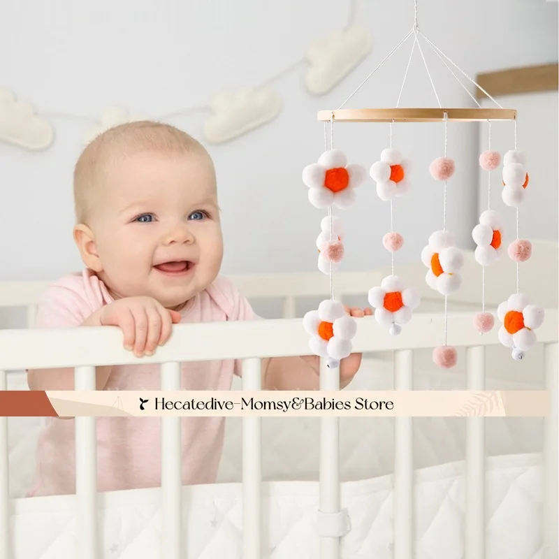 【Must Have】Baby Rattles & Mobiles educational toys newborn Pom Pom Floral mini decorations 0-12months unique toys baby things