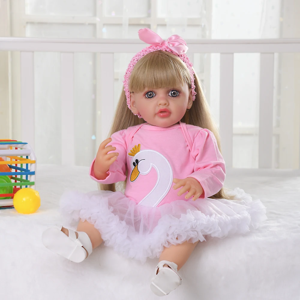 ชุดตุ๊กตาสำหรับตุ๊กตาเด็กทารกขนาด 21.65 นิ้ว ชุดเดรสไหมพรมแบบหลายชั้นสำหรับตุ๊กตาเด็กทารกขนาด 55 ซม. อุปกรณ์เสริมสำหรับตุ๊กตาเด็กทารกแบบรีบอร์น ชุดของเล่น DIY