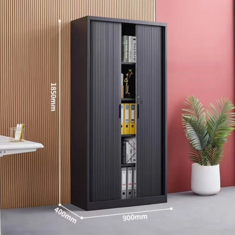 Modern Style Metal/steel Convertible Rolling Shutter Door Iron File Cabinet For Office Home Bedroom Storage