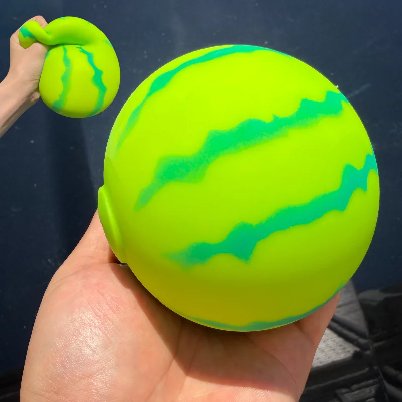 Soft Big Watermelon Stress Ball Fidget Toy Squeeze Toy Flour Filled Squishy Toy ASMR Anti Stress Release Hand Relax Gift Toy