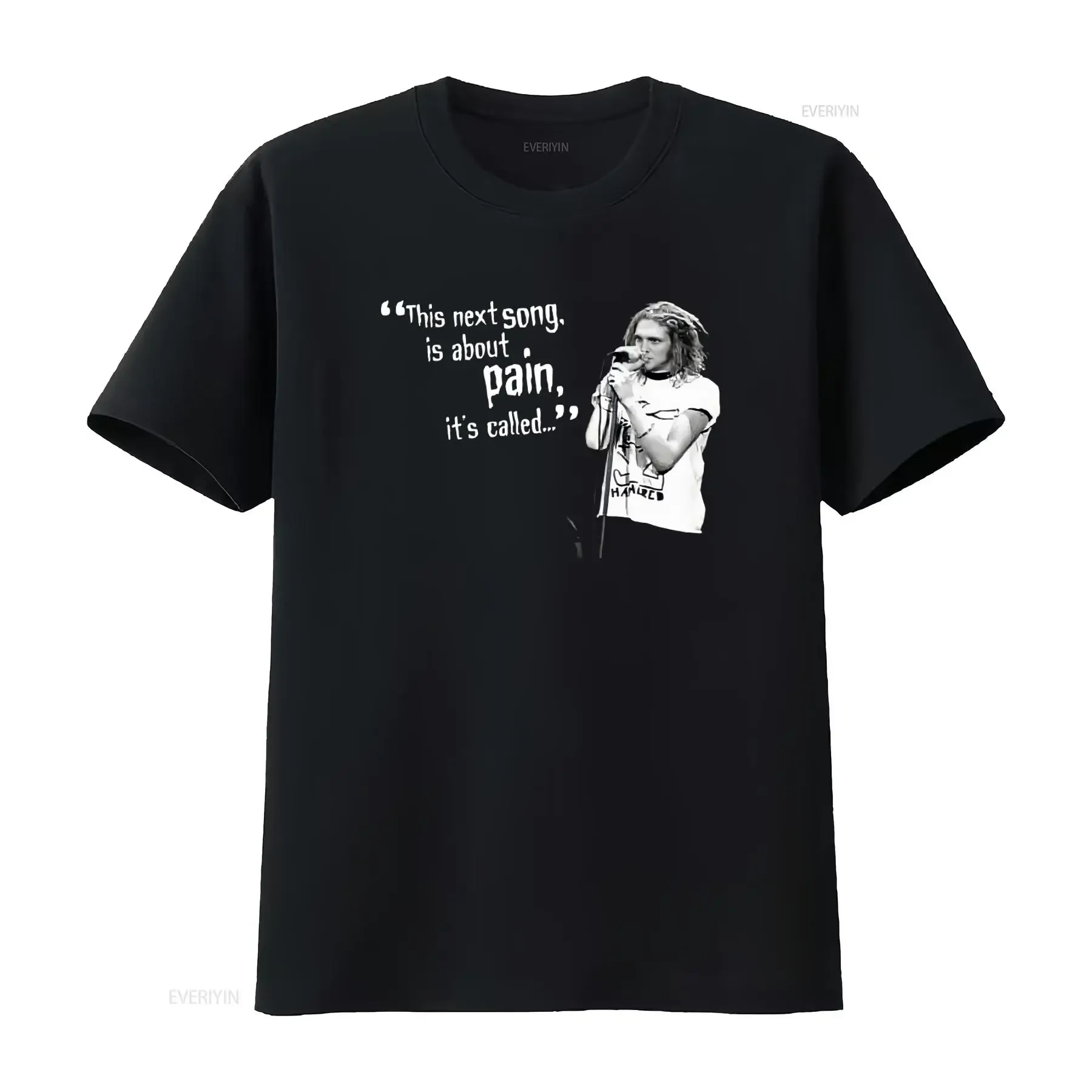 Layne Staley Retro Rock Tribute T Shirt Thank You For The Memories Design Sizes S 4XL NL152 vintage Washed Casual graphic
