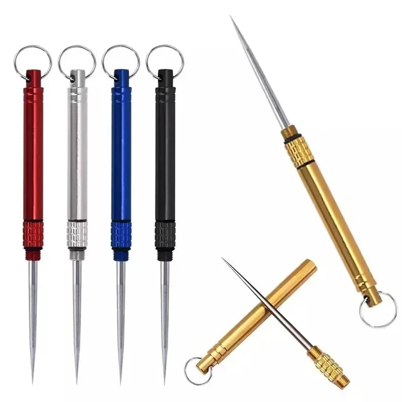 Portable Titanium Alloy Toothpick Brass Creative Combination Stainless Steel Portable Toothpick Fruit Toothpick Outdoor Tool