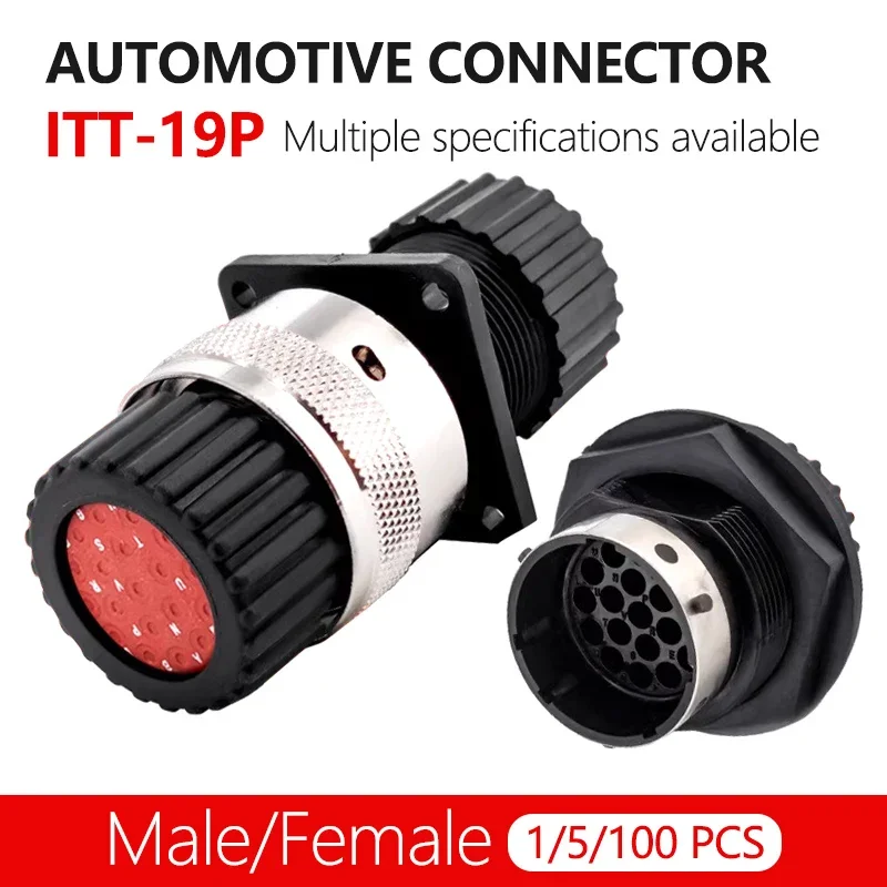 

1/5/100 PCS 19Pin ITT Aviation Wiring Plug Auto Waterproof Connector 192900-0425 192900-0078 192900-0353 192900-0581 Terminal