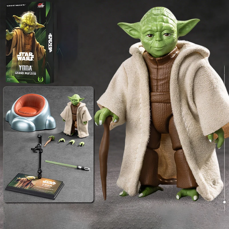 Zd Toys Star Wars Yoda Action Figure Movable Joints Collectible Model Desktop Display Toy For Adult Fans Gift
