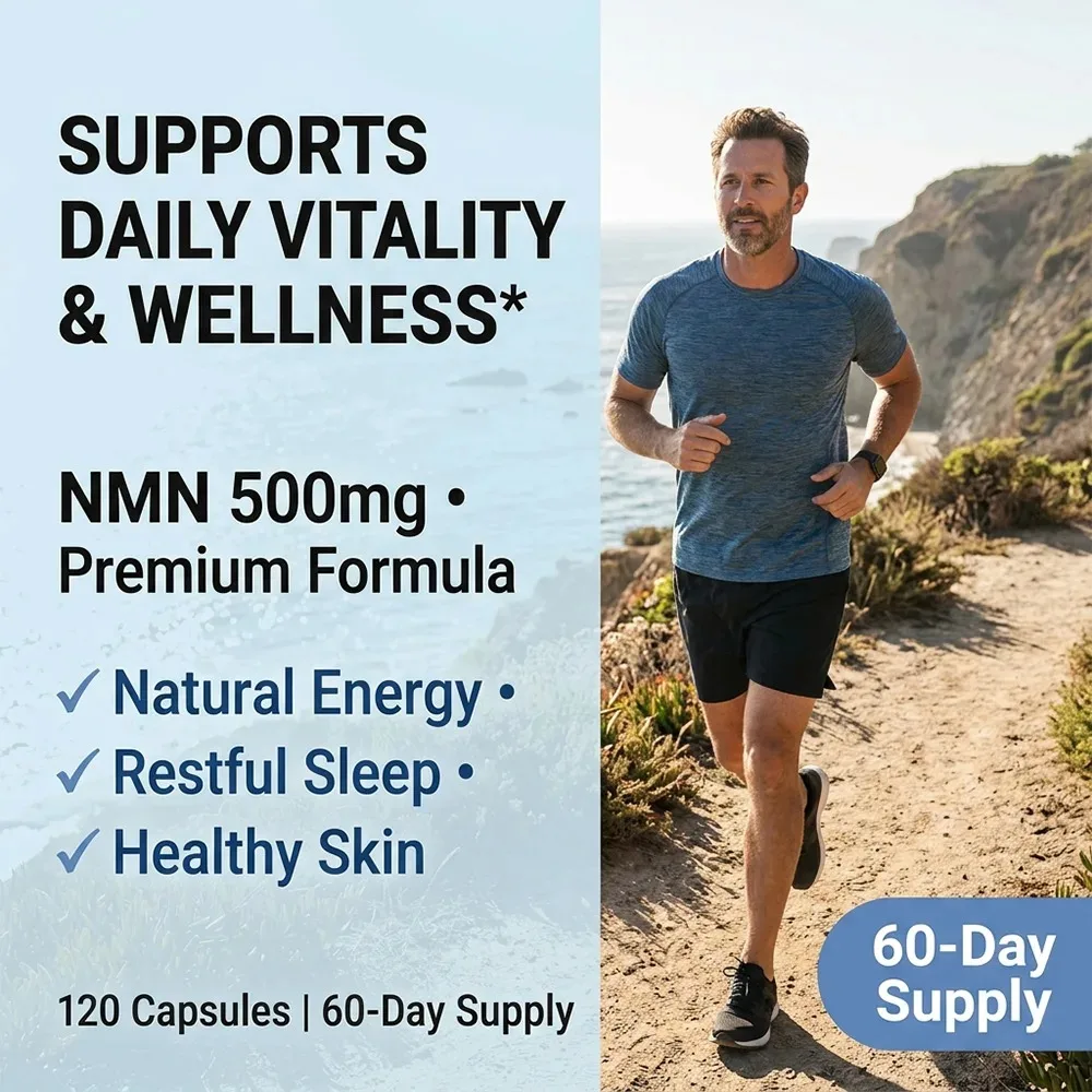 NMN Nicotinamide Mononucleotide - Supports Cell Repair and Growth, Reduces Wrinkles and Increases Skin Elasticity