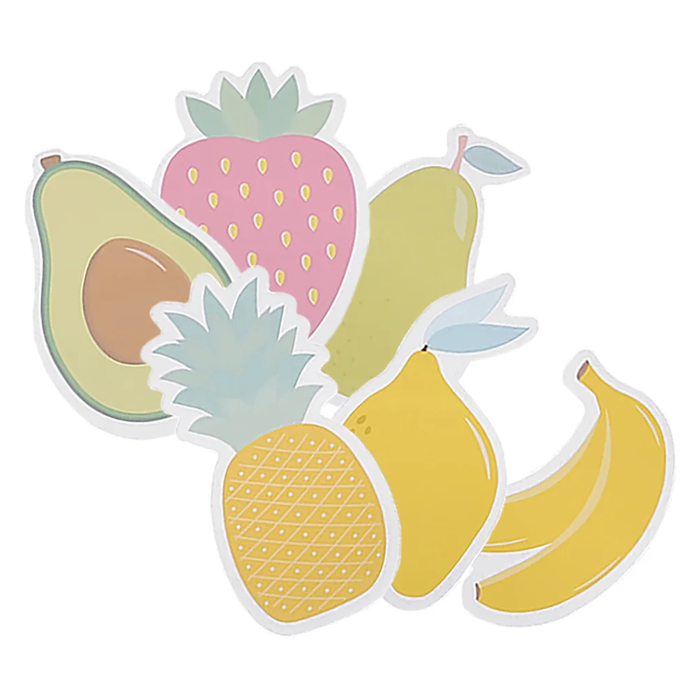 6pcs Fruit Shaped Cute Memo Pads Peelable Adhesive Notepads For Home Office School Fruit-Themed Decorative Memos