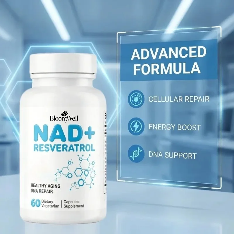 NAD+complex 500mg, Resveratrol Cell Repair, Anti-aging, Antioxidant 60 Capsules