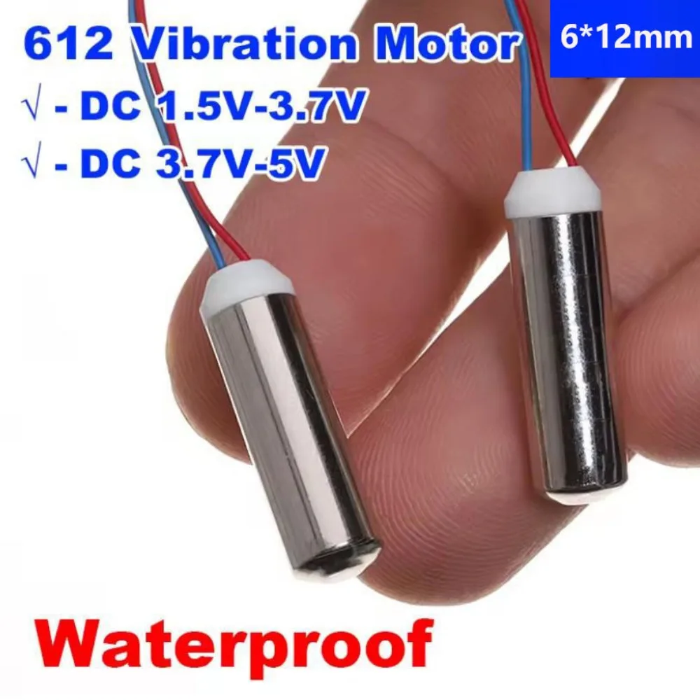 High Quality Waterproof 612 Vibration Motor Mini DC1.5V 3.7V 5V Hollow Cup Vibration Motor 6*12mm Coreless Vibrator Toy Massager